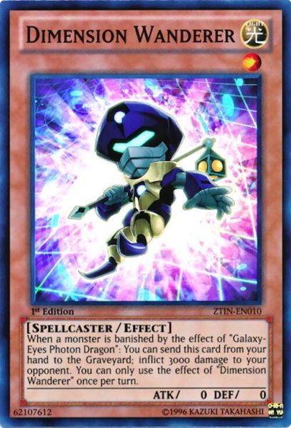 Dimension Wanderer trading card from 2013 Zexal Collection Tin Dimension Wanderer - 2013 Zexal Collection Tin YuGiOh trading card