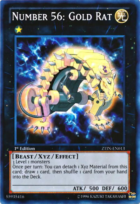 Number 56: Gold Rat - 2013 Zexal Collection Tin YuGiOh trading card