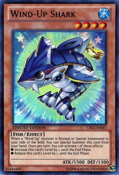 Wind-Up Shark trading card from Cosmo Blazer SE Wind-Up Shark - Cosmo Blazer SE YuGiOh trading card