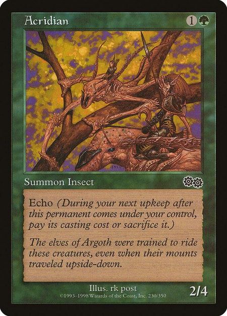 Acridian - Urza's Saga Magic: The Gathering trading card