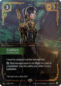 Caitlyn - Patrolling - Riftbound Promotional Cards (PR) #068a/298 - Promo Riftbound Trading Card