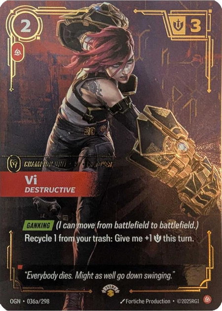 Vi - Destructive - Riftbound Promotional Cards Riftbound trading card