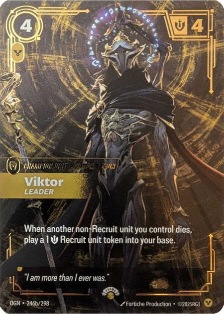 Viktor - Leader trading card from Riftbound Promotional Cards Viktor - Leader - Riftbound Promotional Cards Riftbound trading card