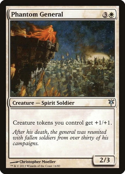 Phantom General trading card from Duel Decks: Sorin vs. Tibalt Phantom General - Duel Decks: Sorin vs. Tibalt Magic: The Gathering trading card
