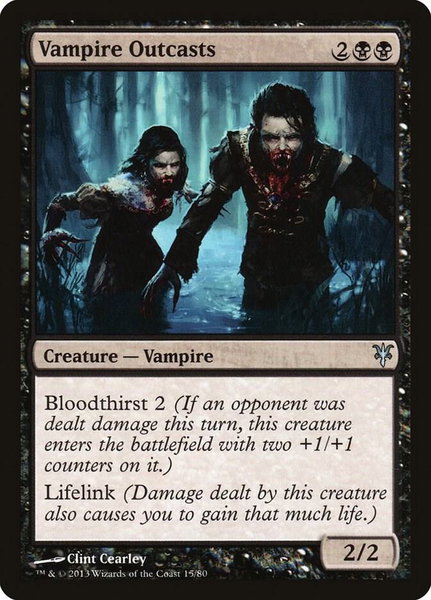 Vampire Outcasts trading card from Duel Decks: Sorin vs. Tibalt Vampire Outcasts - Duel Decks: Sorin vs. Tibalt Magic: The Gathering trading card