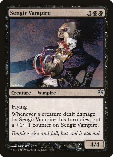 Sengir Vampire trading card from Duel Decks: Sorin vs. Tibalt Sengir Vampire - Duel Decks: Sorin vs. Tibalt Magic: The Gathering trading card
