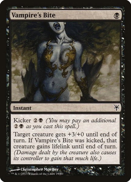 Vampire's Bite trading card from Duel Decks: Sorin vs. Tibalt Vampire's Bite - Duel Decks: Sorin vs. Tibalt Magic: The Gathering trading card