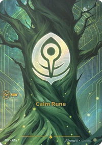 Calm Rune (Alternate Art) - Spiritforged (SFD) #R02a - Showcase Riftbound Trading Card