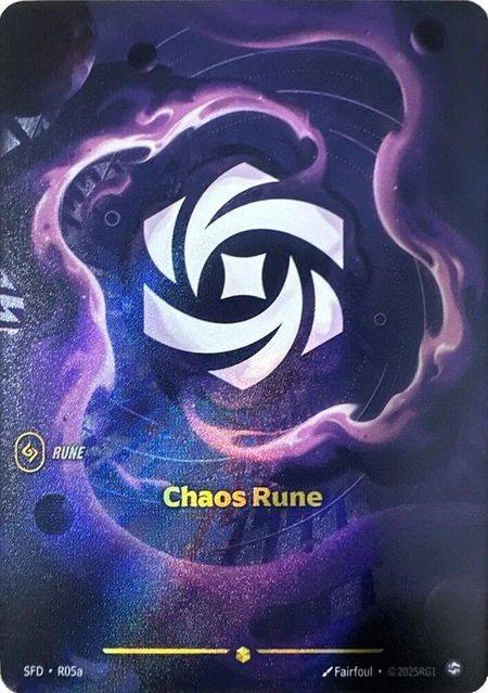 Chaos Rune (Alternate Art) - Spiritforged Riftbound trading card