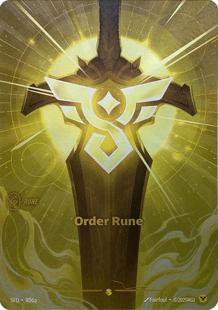 Order Rune (Alternate Art) - Spiritforged Riftbound trading card