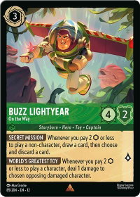 Buzz Lightyear - On the Way - Wilds Unknown (12) #85/204 - Rare Disney Lorcana Trading Card