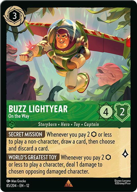Buzz Lightyear - On the Way - Wilds Unknown Disney Lorcana trading card