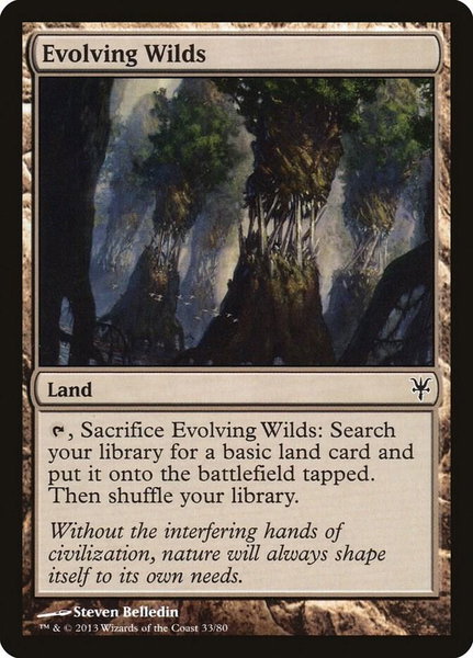 Evolving Wilds trading card from Duel Decks: Sorin vs. Tibalt Evolving Wilds - Duel Decks: Sorin vs. Tibalt Magic: The Gathering trading card
