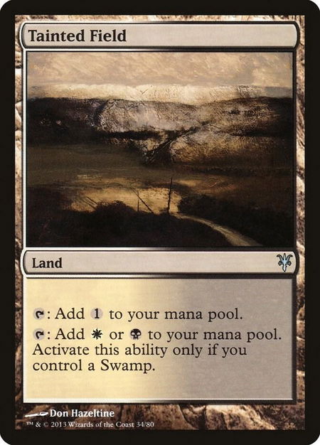 Tainted Field trading card from Duel Decks: Sorin vs. Tibalt Tainted Field - Duel Decks: Sorin vs. Tibalt Magic: The Gathering trading card