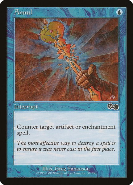 Annul trading card from Urza's Saga Annul - Urza's Saga Magic: The Gathering trading card