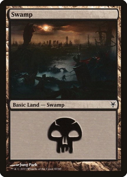 Swamp (80) trading card from Duel Decks: Sorin vs. Tibalt Swamp (80) - Duel Decks: Sorin vs. Tibalt Magic: The Gathering trading card
