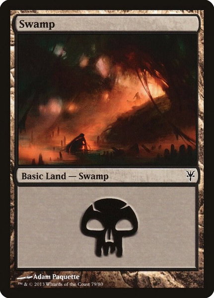 Swamp (79) trading card from Duel Decks: Sorin vs. Tibalt Swamp (79) - Duel Decks: Sorin vs. Tibalt Magic: The Gathering trading card