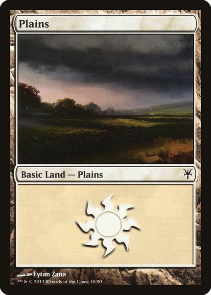 Plains (40) trading card from Duel Decks: Sorin vs. Tibalt Plains (40) - Duel Decks: Sorin vs. Tibalt Magic: The Gathering trading card