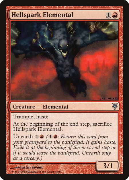 Hellspark Elemental - Duel Decks: Sorin vs. Tibalt Magic: The Gathering trading card