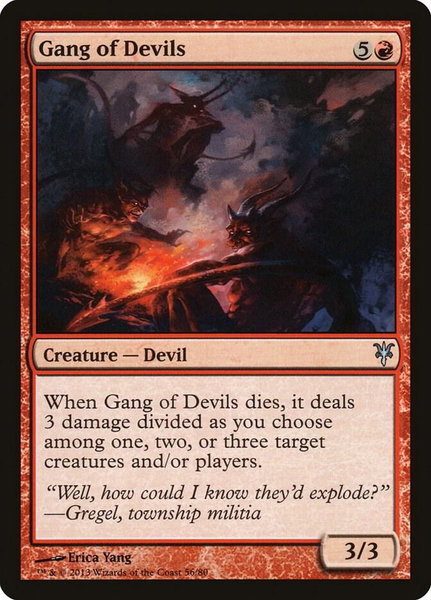 Gang of Devils trading card from Duel Decks: Sorin vs. Tibalt Gang of Devils - Duel Decks: Sorin vs. Tibalt Magic: The Gathering trading card