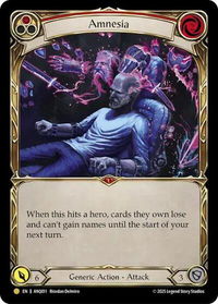 Amnesia (Red) (ANQ011) - Compendium of Rathe - Antiquity Pack (ANQ) #ANQ011 - Gold Flesh and Blood Trading Card
