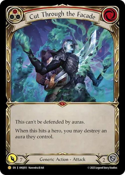 Cut Through The Facade (Red) (ANQ013) - Compendium of Rathe - Antiquity Pack Flesh and Blood trading card