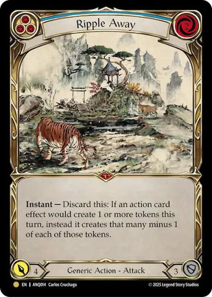 Ripple Away (Blue) (ANQ014) - Compendium of Rathe - Antiquity Pack Flesh and Blood trading card