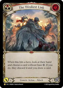 The Weakest Link (Red) (ANQ016) - Compendium of Rathe - Antiquity Pack (ANQ) #ANQ016 - Gold Flesh and Blood Trading Card