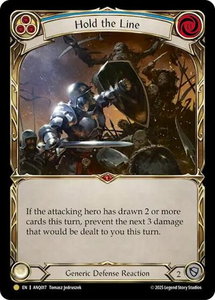 Hold The Line (Blue) (ANQ017) - Compendium of Rathe - Antiquity Pack (ANQ) #ANQ017 - Gold Flesh and Blood Trading Card