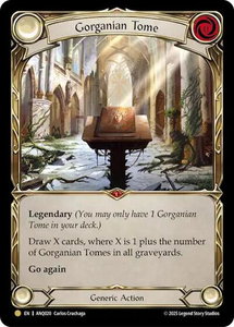Gorganian Tome (ANQ020) - Compendium of Rathe - Antiquity Pack (ANQ) #ANQ020 - Gold Flesh and Blood Trading Card