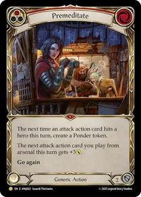 Premeditate (Red) (ANQ022) - Compendium of Rathe - Antiquity Pack (ANQ) #ANQ022 - Gold Flesh and Blood Trading Card