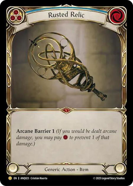 Rusted Relic (Blue) (ANQ023) - Compendium of Rathe - Antiquity Pack Flesh and Blood trading card