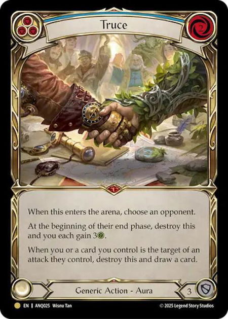 Truce (Blue) (ANQ025) - Compendium of Rathe - Antiquity Pack Flesh and Blood trading card