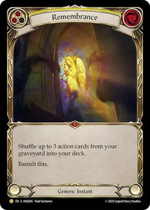 Remembrance (Yellow) (ANQ026) - Compendium of Rathe - Antiquity Pack (ANQ) #ANQ026 - Gold Flesh and Blood Trading Card