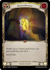 Remembrance (Yellow) (ANQ026) - Compendium of Rathe - Antiquity Pack (ANQ) #ANQ026 - Gold Flesh and Blood Trading Card
