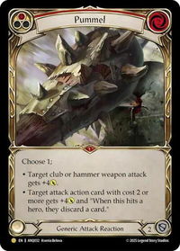 Pummel (Red) (ANQ032) - Compendium of Rathe - Antiquity Pack (ANQ) #ANQ032 - Gold Flesh and Blood Trading Card