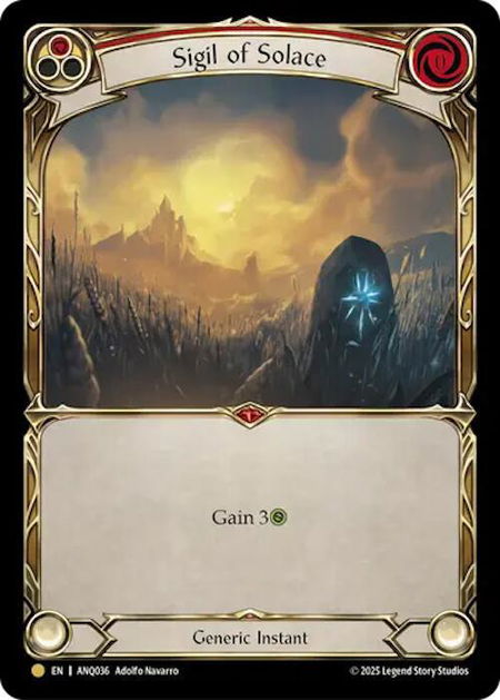 Sigil Of Solace (Red) (ANQ036) - Compendium of Rathe - Antiquity Pack Flesh and Blood trading card