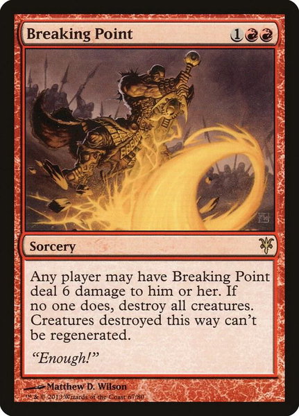 Breaking Point trading card from Duel Decks: Sorin vs. Tibalt Breaking Point - Duel Decks: Sorin vs. Tibalt Magic: The Gathering trading card