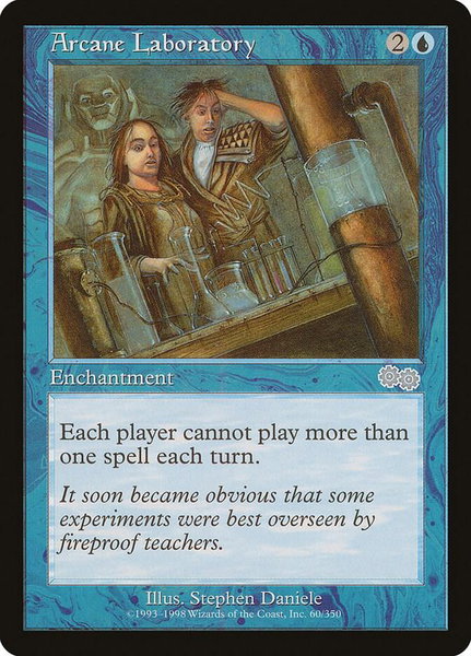 Arcane Laboratory trading card from Urza's Saga Arcane Laboratory - Urza's Saga Magic: The Gathering trading card