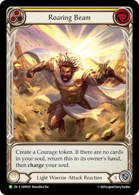 Roaring Beam - GEM Pack 4 Flesh and Blood trading card