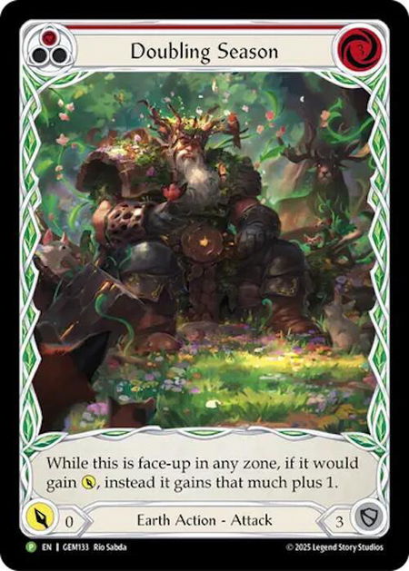 Doubling Season - GEM Pack 4 Flesh and Blood trading card