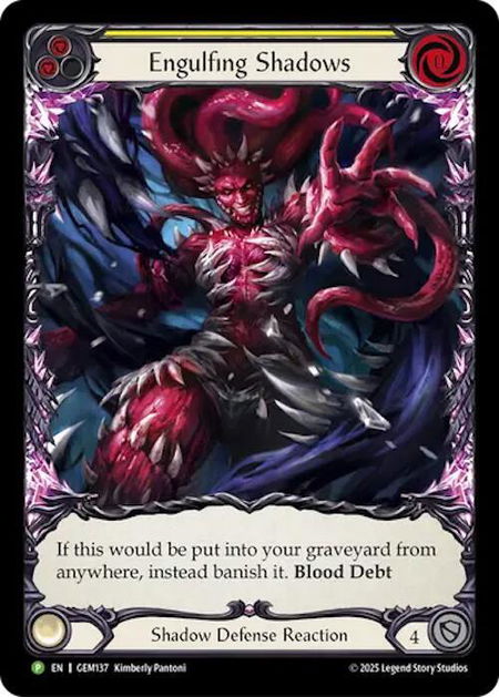 Engulfing Shadows - GEM Pack 4 Flesh and Blood trading card