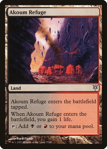 Akoum Refuge - Duel Decks: Sorin vs. Tibalt (DDK) #73 - Uncommon Magic: The Gathering Trading Card