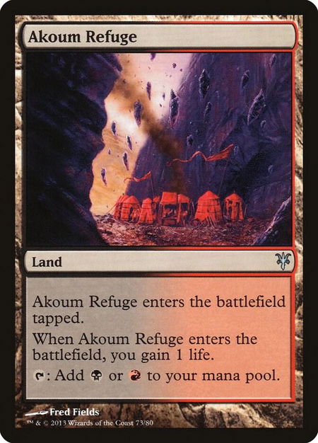 Akoum Refuge - Duel Decks: Sorin vs. Tibalt Magic: The Gathering trading card