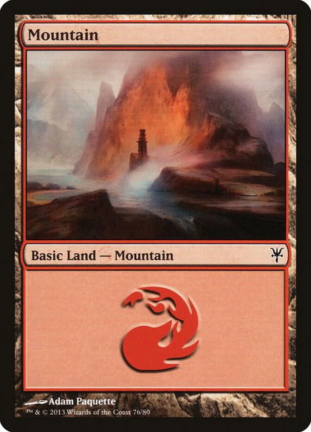 Mountain (76) - Duel Decks: Sorin vs. Tibalt Magic: The Gathering trading card