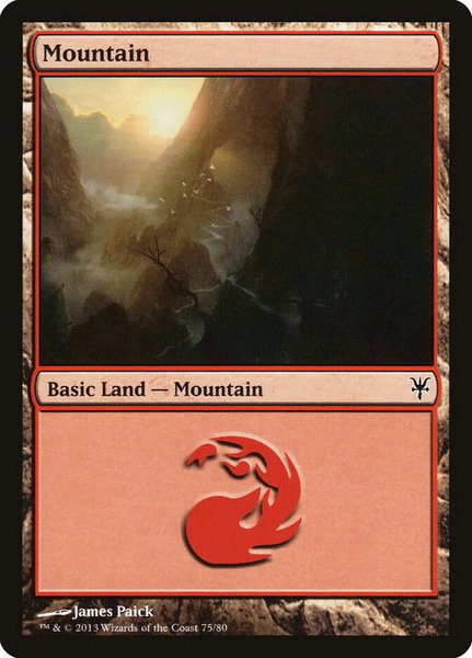 Mountain (75) trading card from Duel Decks: Sorin vs. Tibalt Mountain (75) - Duel Decks: Sorin vs. Tibalt Magic: The Gathering trading card