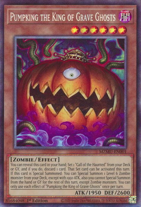 Pumpking the King of Grave Ghosts (Collector's Rare) - Maze of Muertos YuGiOh trading card