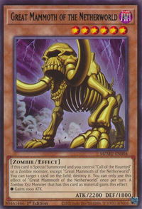 Great Mammoth of the Netherworld - Maze of Muertos #MZMU-EN004 - Rare YuGiOh Trading Card