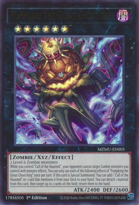 Pumpking the Great Ghost King - Maze of Muertos YuGiOh trading card
