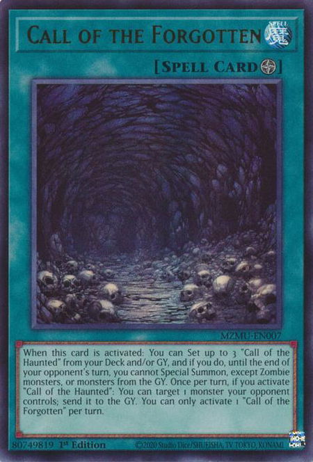 Call of the Forgotten - Maze of Muertos YuGiOh trading card